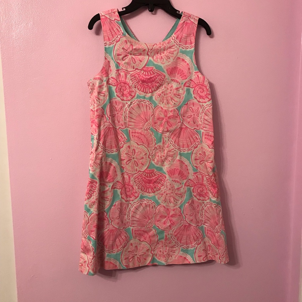 Tommy Bahama shell sand dollar Pink and blue kids Sleeveless Dress size 7